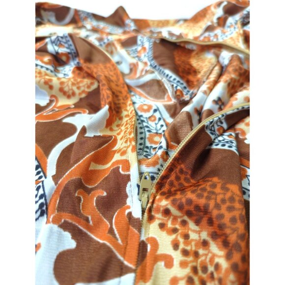 Vintage 70s Rose Marie Reid Womens Long Nylon Dress Cowl Neck Medium Retro - Picture 10 of 14